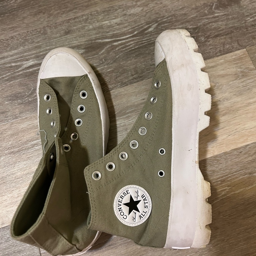 Converse Olive Canvas Sneakers